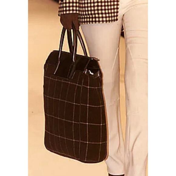 Ralph Lauren Collection Purple Label Vintage Runway Mini Skirt Wool Check 2001 L - Picture 4 of 16